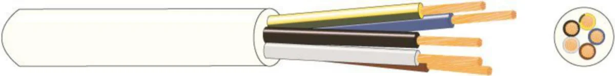 Asennuskaapeli Taipuisa Kajote Msk H05Vv-F 5G1,5 Va R100