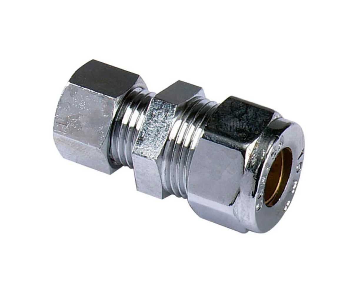Puserrusliitin Suora Krom 15X12 Mm