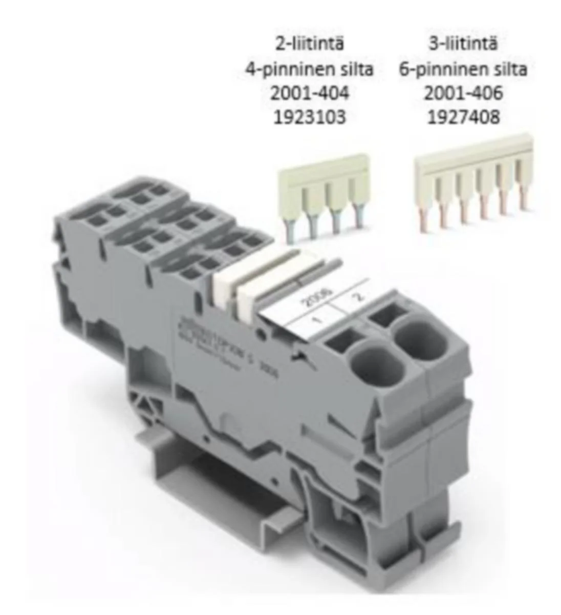 Haaroitusliitin Topjob S 1X6(10)Mm²/6X1.5(2,5)Mm², Sin
