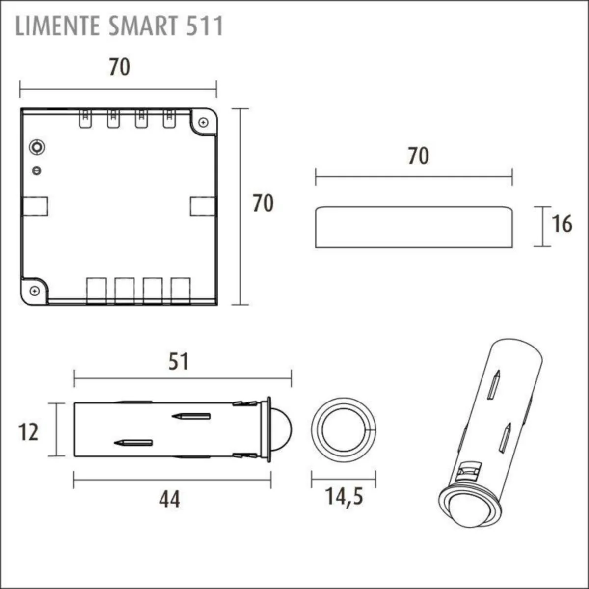 Liiketunnistin Limente Smart 511 1Xpir-Tunnistin