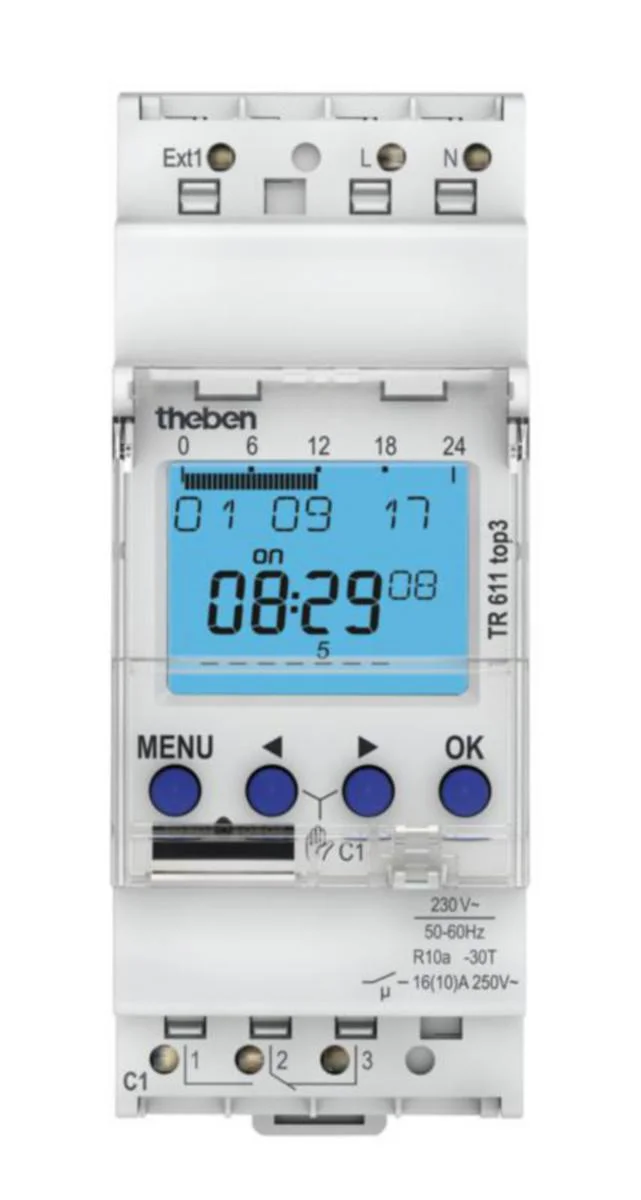 Kellokytkin Digitaaline Theben Tr 611 Top3 1-Kan