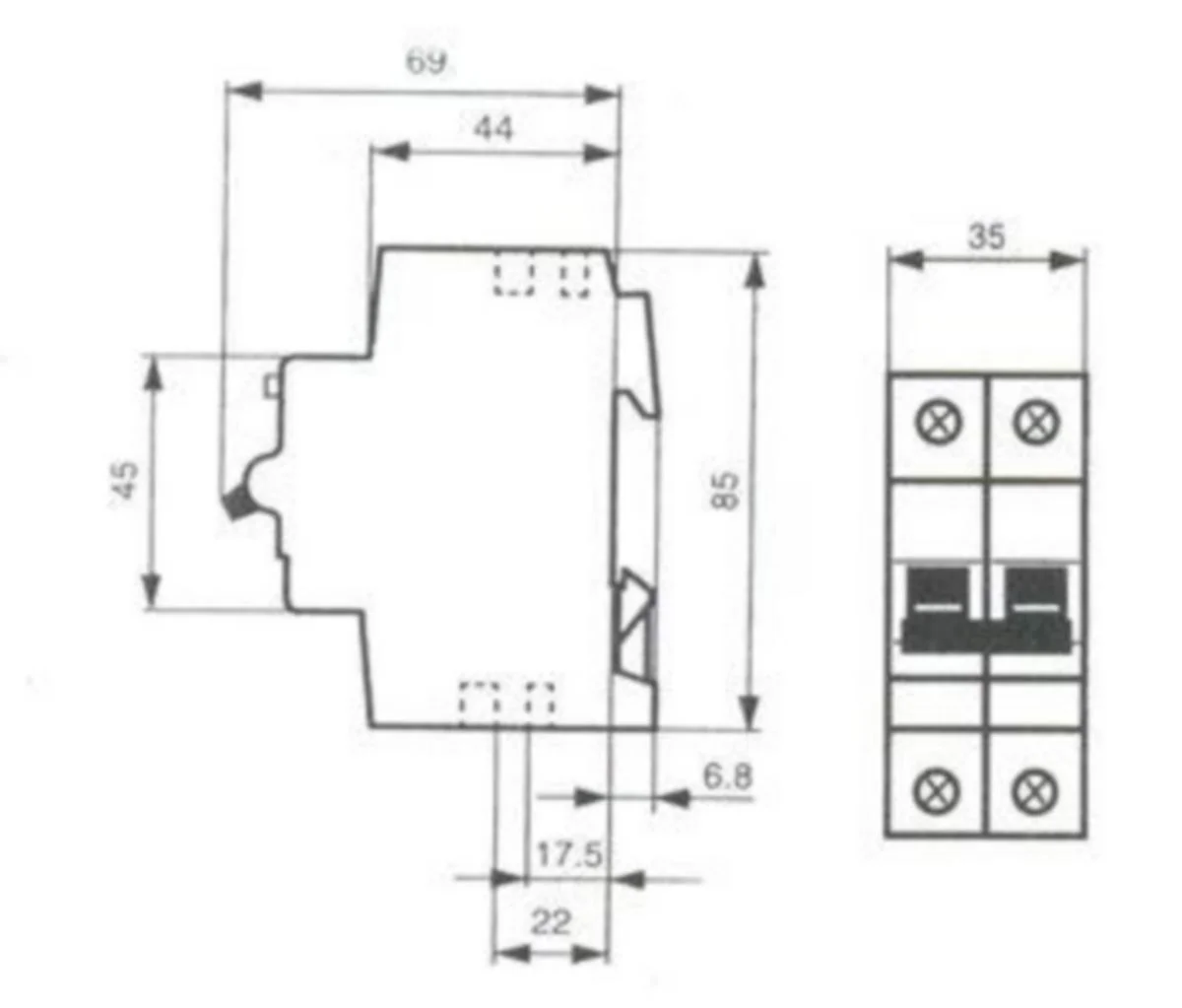 Johdonsuojakatkaisija S200M S202M-C4 2-Nap C4A