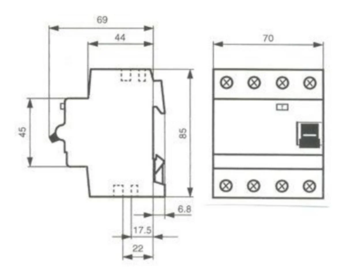 Vikavirtasuojakytkin F200 F204A-25/0.03 4-Nap 25A/30Ma
