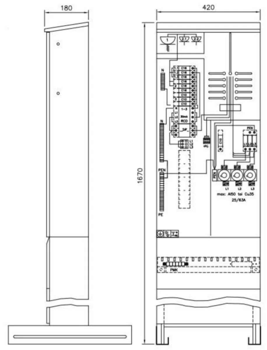 Mittauskeskus Pinta Fe Esteri Y Pr 1Xvvs 4X10A 4X16A 50A