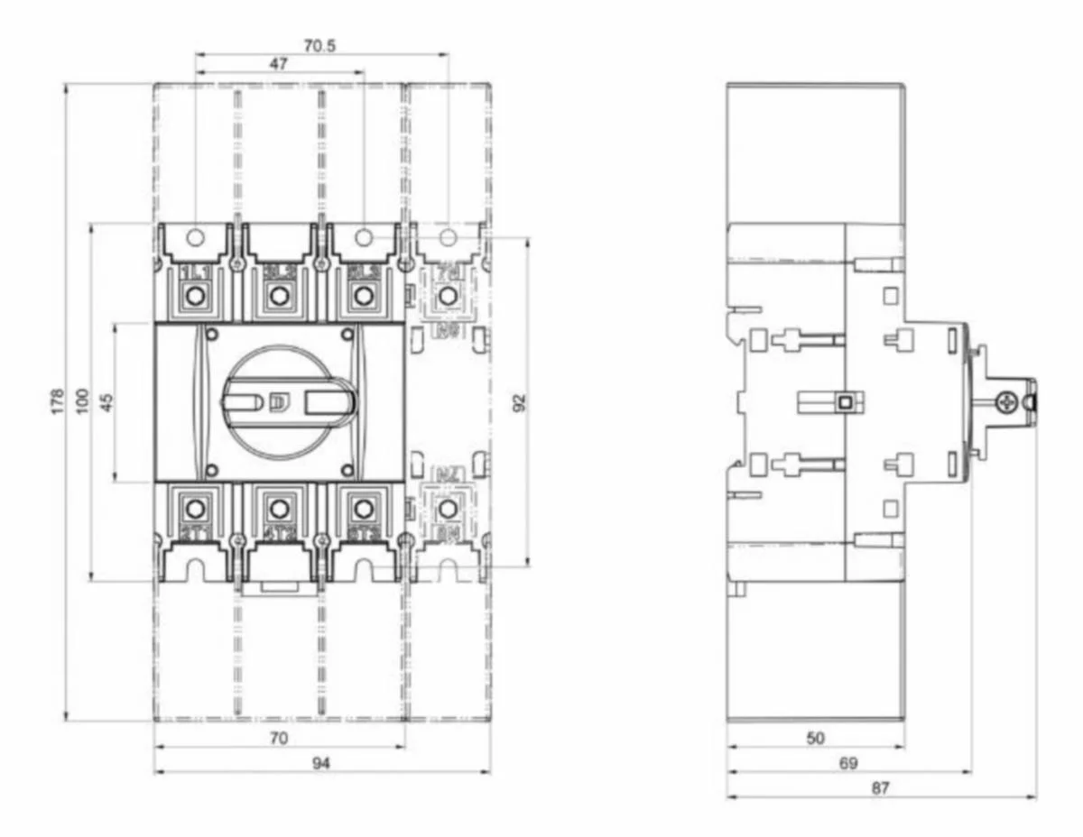 Kuormankytkin Vääntö Katko Ku 3X125A 400V 55Kw