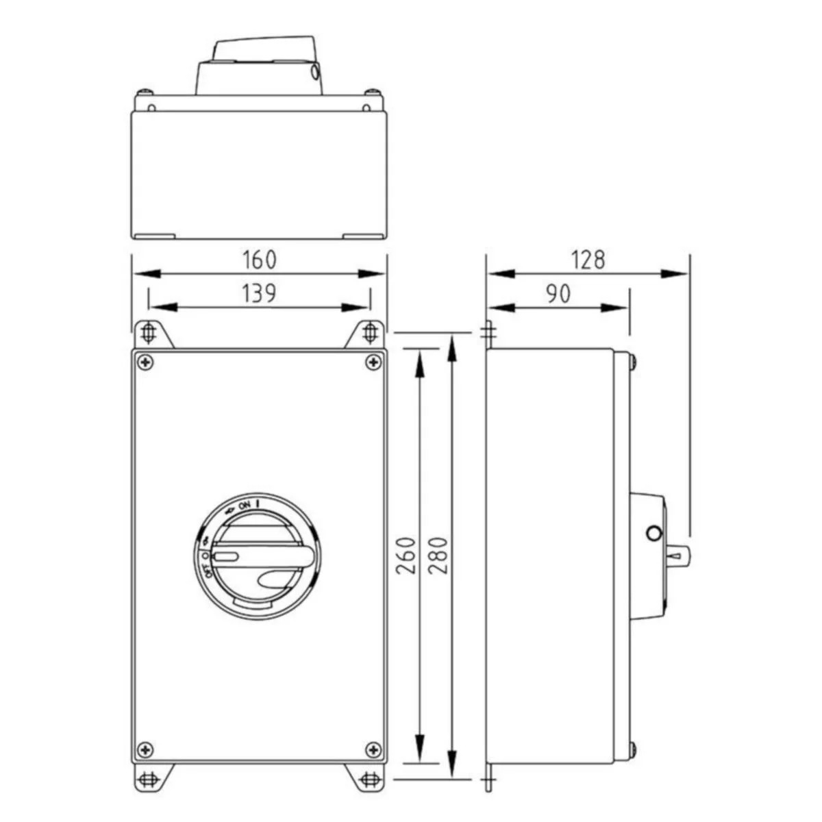 Turvakytkin Väännin Katko Kur 3X63A 400V 30Kw 1No/1Nc