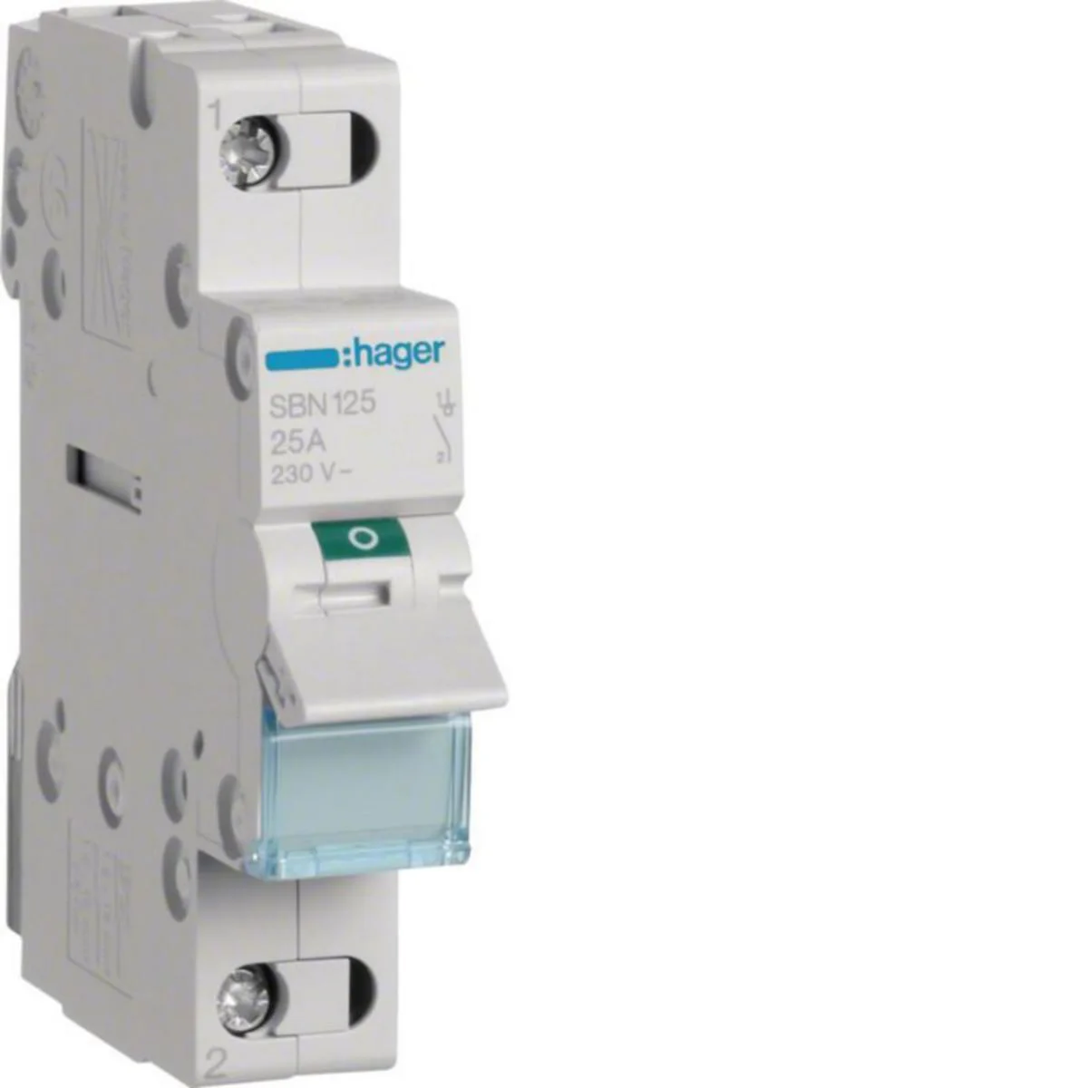 Kuormankytkin Vipu Hager Sbn125 0-1 1N 25A 230Vac Din