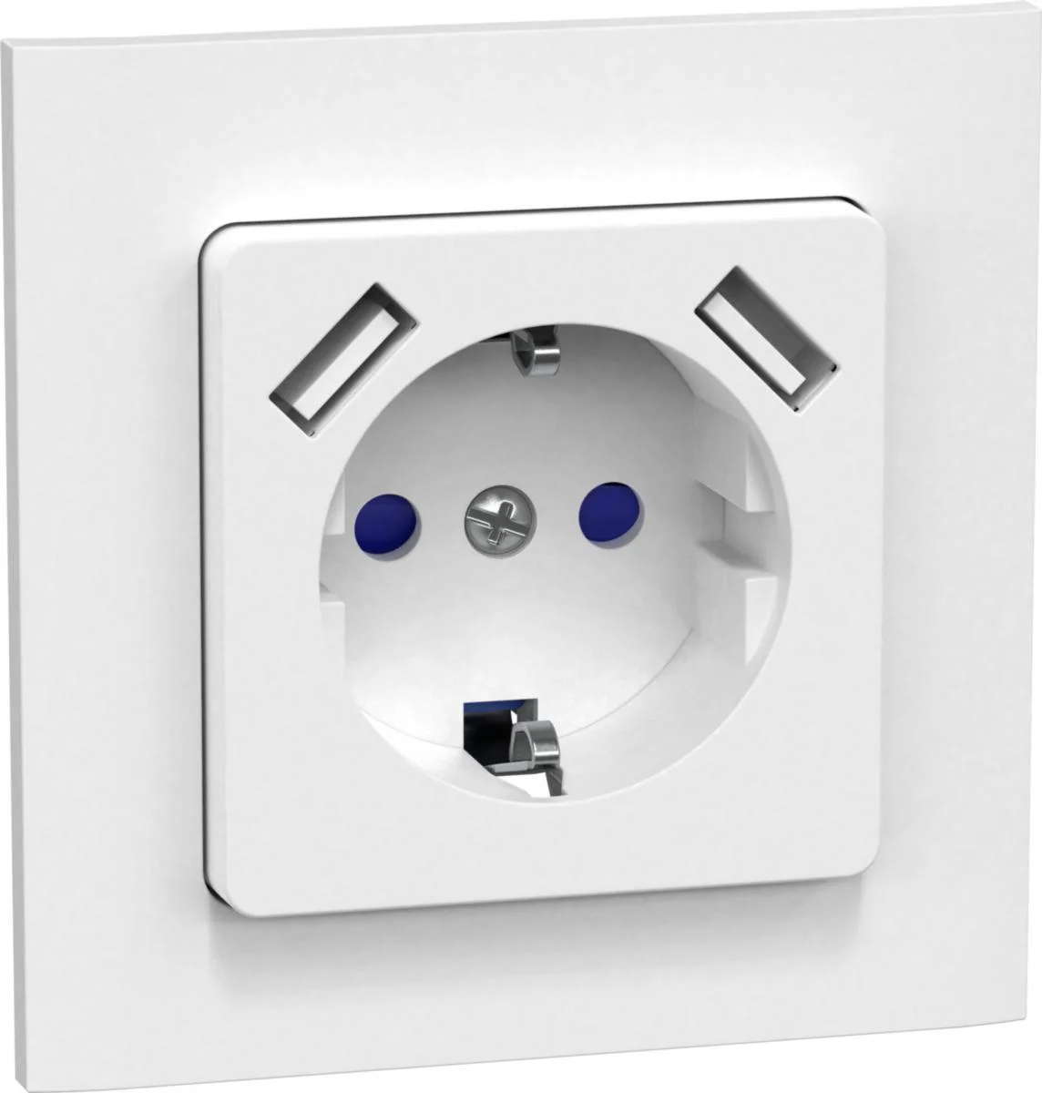 Pistorasia 1-Os + 2Xusb 2.1A Connect2Home Uppo Valk 16A