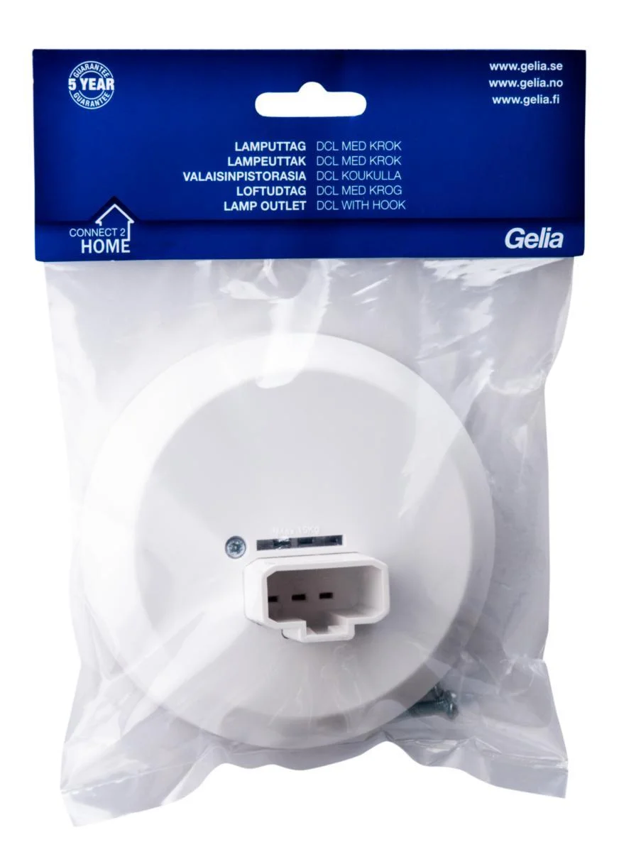 Valaisinpistorasia Dcl 6A Valk Connect2Home Pinta Koukulla