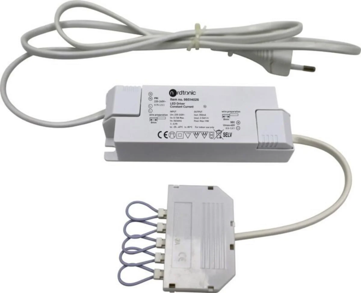 Led-Liitäntälaite Nordtronic Led-Ohjain 350Ma 1-19W No Dim