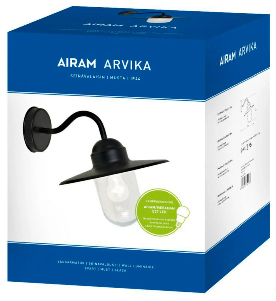 Seinävalaisin Ulko Arvika Arvika Ip44 E27 60W Mu