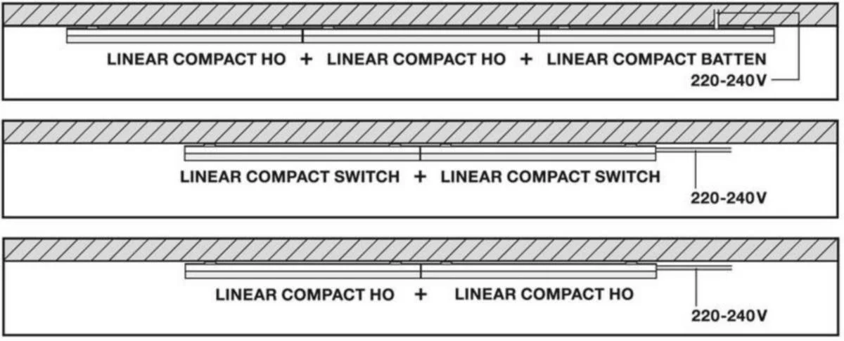 Yleisvalaisin P Linear Compact Ln Comp Switch 600 8W/4000K