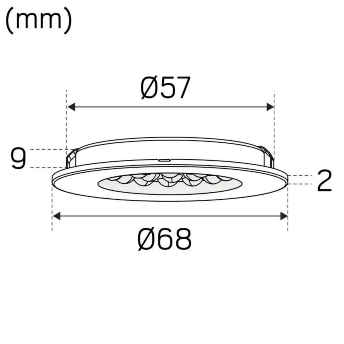 Alasvalo Hide A Lite Spot Slim 12V 3000K 55D Alu