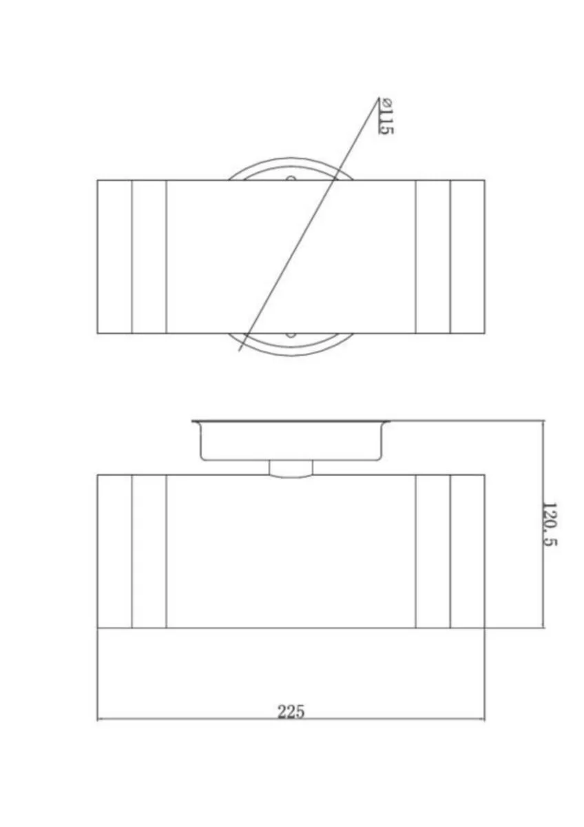 Seinäval Ulko Alppiladoublexlw Ip44 2Xgu10 Glc Ant