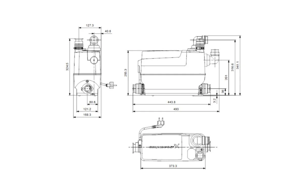 Harmaavesipumppaamo Grundfos Sololift2 C-3