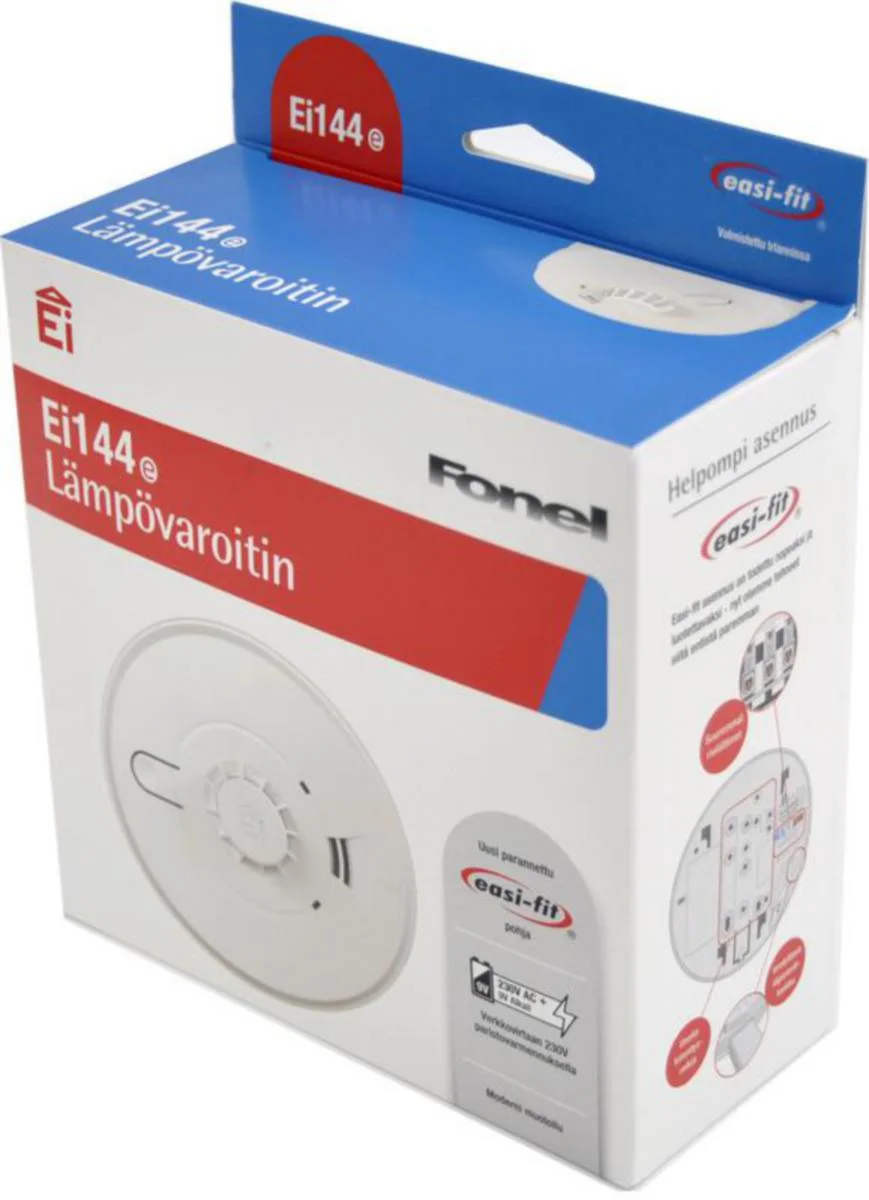 Lämpöilmaisin Fsm Ei144E 230 Vac, 85 Db, Paristo