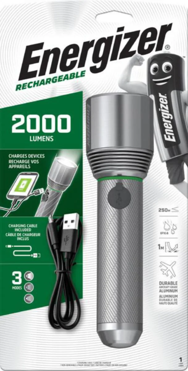 Käsivalaisin LED Energizer Rechargeable 2000