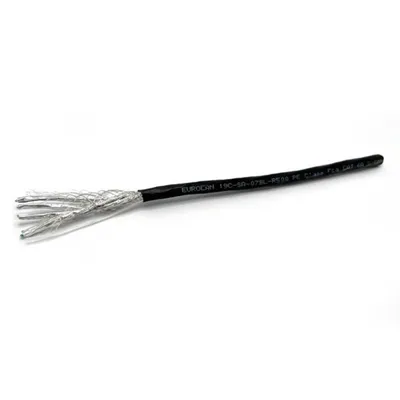 Tietoverkkokaapeli-Cat6A Eurolan S/Ftp Pe K500 Musta